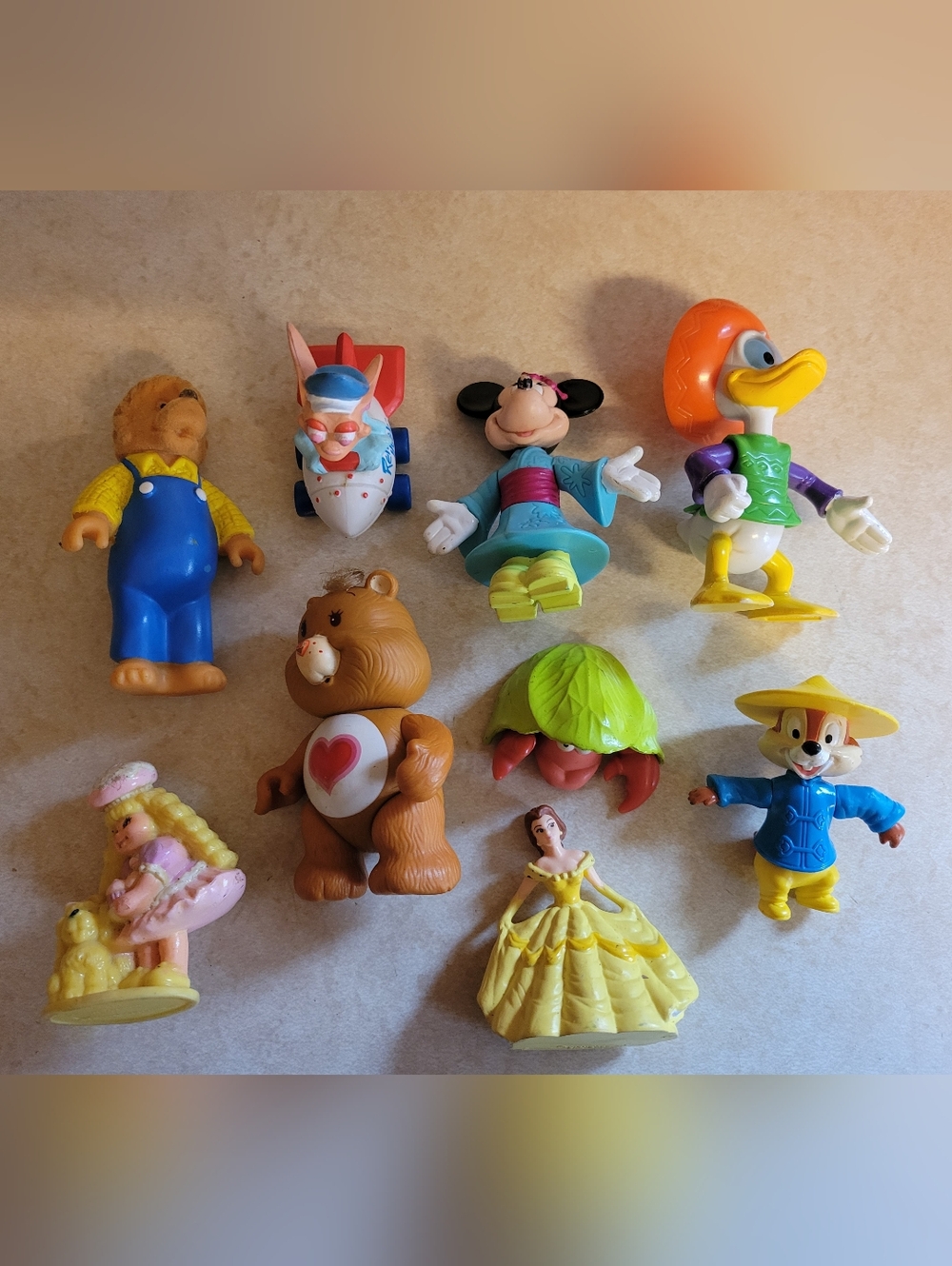 Vintage 80s/90s  Mixed Cartoon Character Toy Figure Bundle Lot Of 9